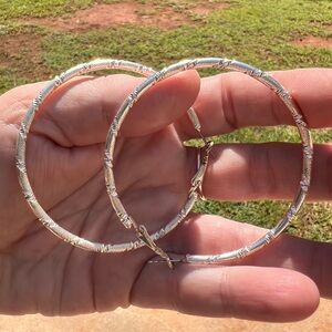 Silver hoop earrings